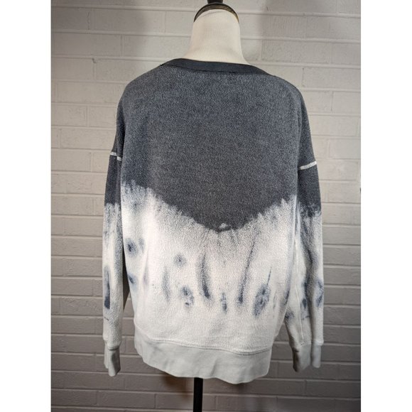 American Eagle Crew Neck Black Tie Dye Cotton Sweatshirt Women's Size M - Picture 2 of 5